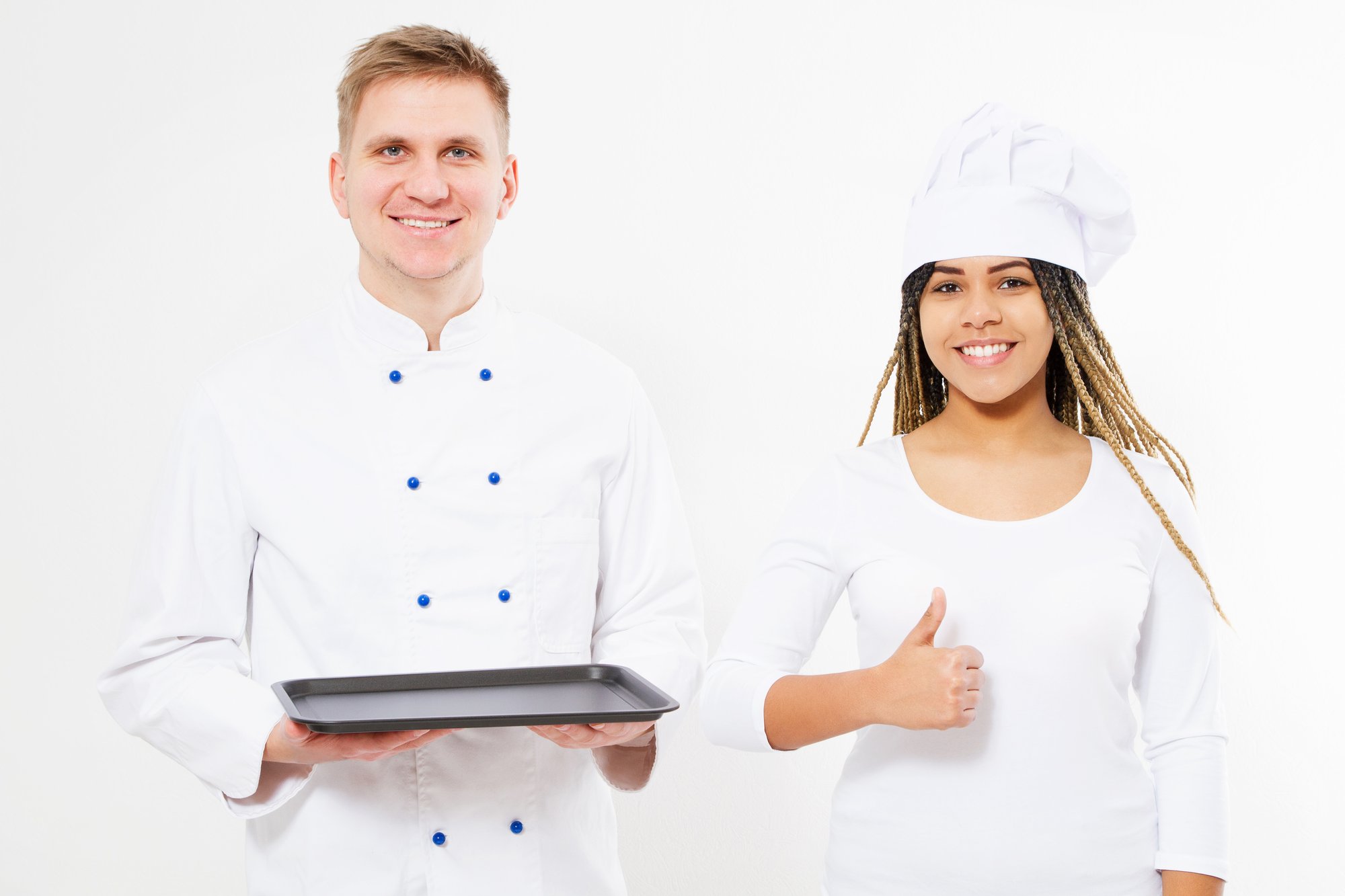 Staff che accoglie in cucina didattica
